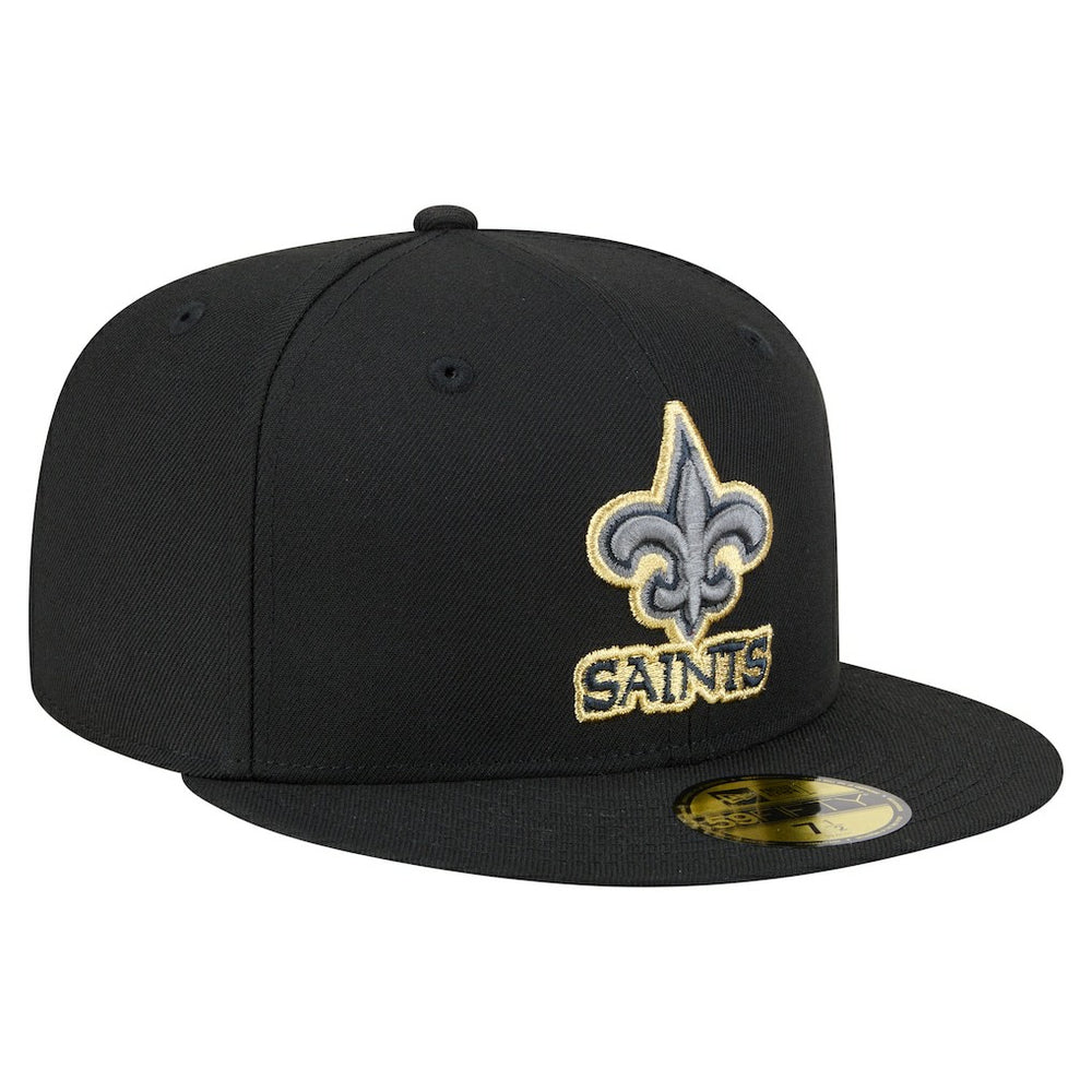 New Orleans Saints New Era Color Pop 59FIFTY Fitted Hat - Black cheap