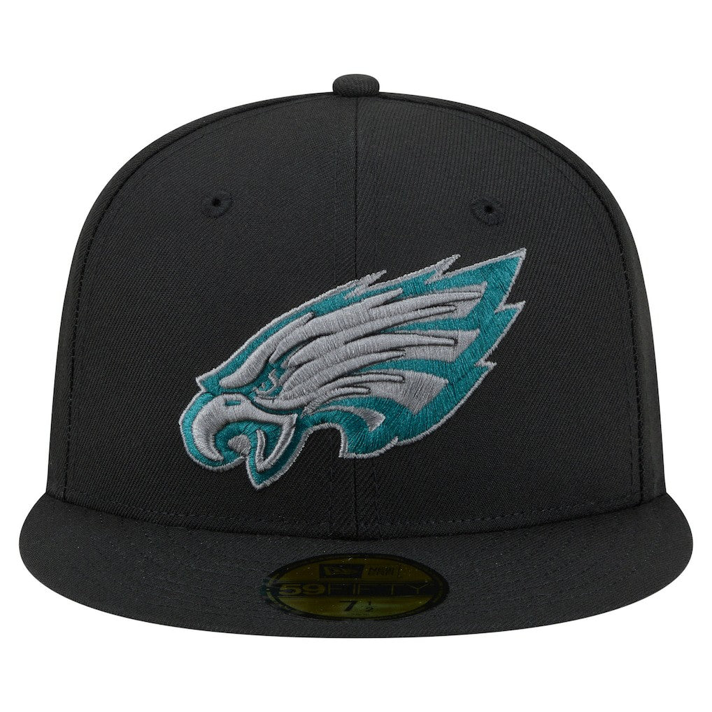 Philadelphia Eagles New Era Color Pop 59FIFTY Fitted Hat - Black on sale