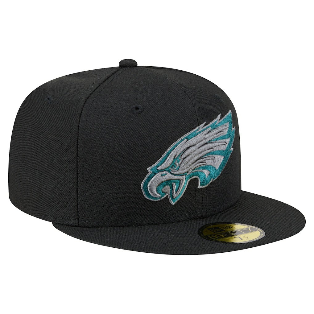 Philadelphia Eagles New Era Color Pop 59FIFTY Fitted Hat - Black on sale