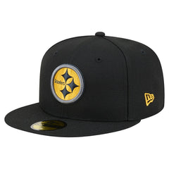 Pittsburgh Steelers New Era Color Pop 59FIFTY Fitted Hat - Black discount