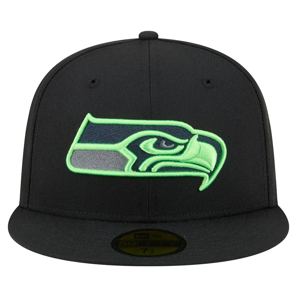 Seattle Seahawks New Era Color Pop 59FIFTY Fitted Hat - Black outlet