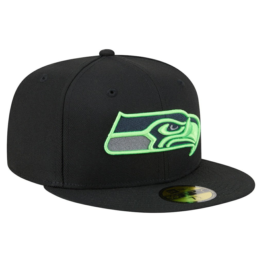 Seattle Seahawks New Era Color Pop 59FIFTY Fitted Hat - Black outlet