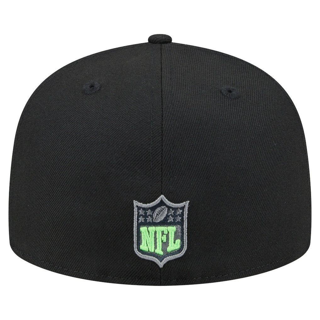 Seattle Seahawks New Era Color Pop 59FIFTY Fitted Hat - Black outlet