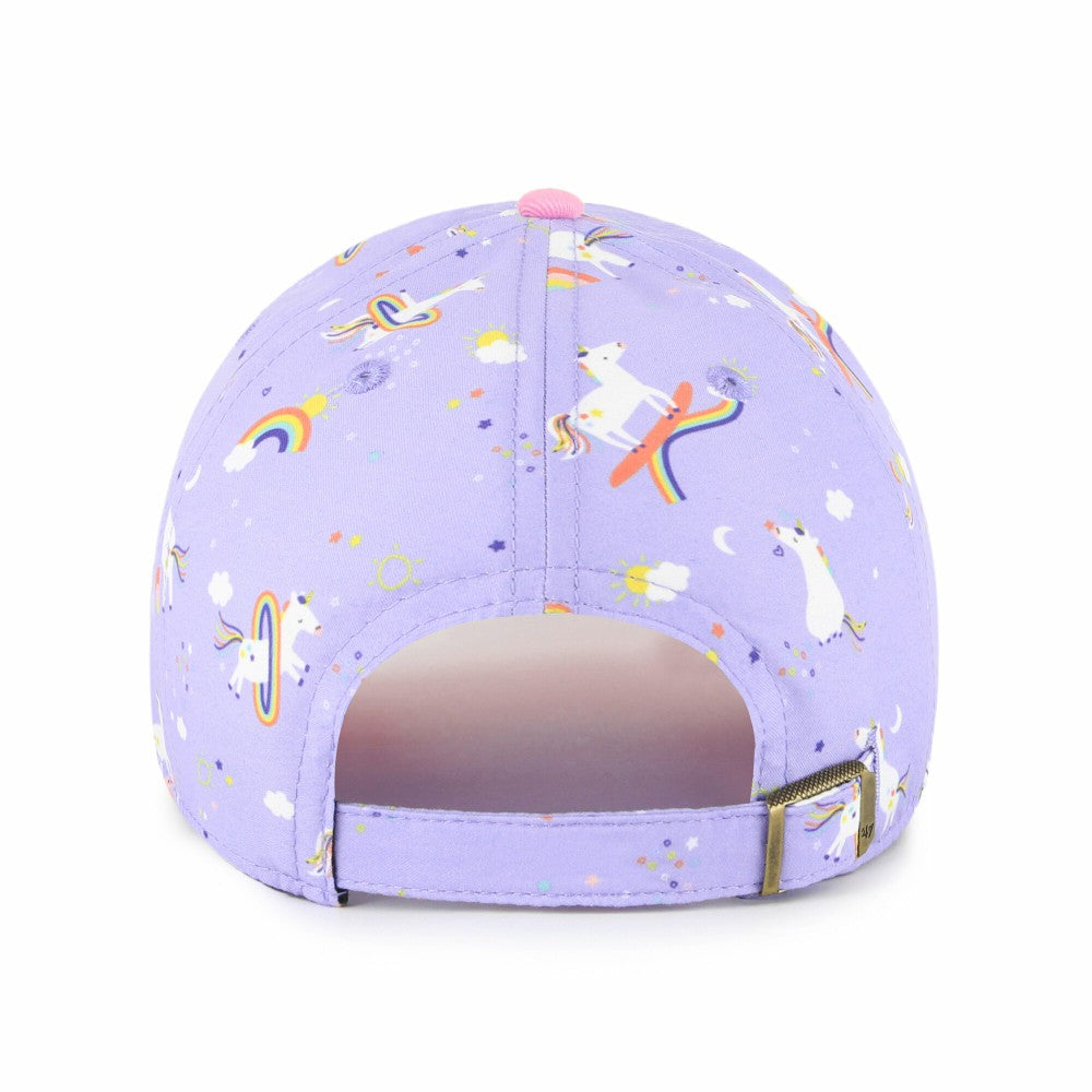 Miami Marlins Girls Youth Unicorn Clean Up Adjustable Hat - Lavender | 47 brand