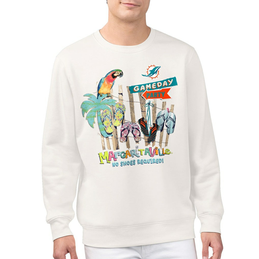 Miami Dolphins Margaritaville Gameday Party Fleece Sweatshirt - Cream discount
