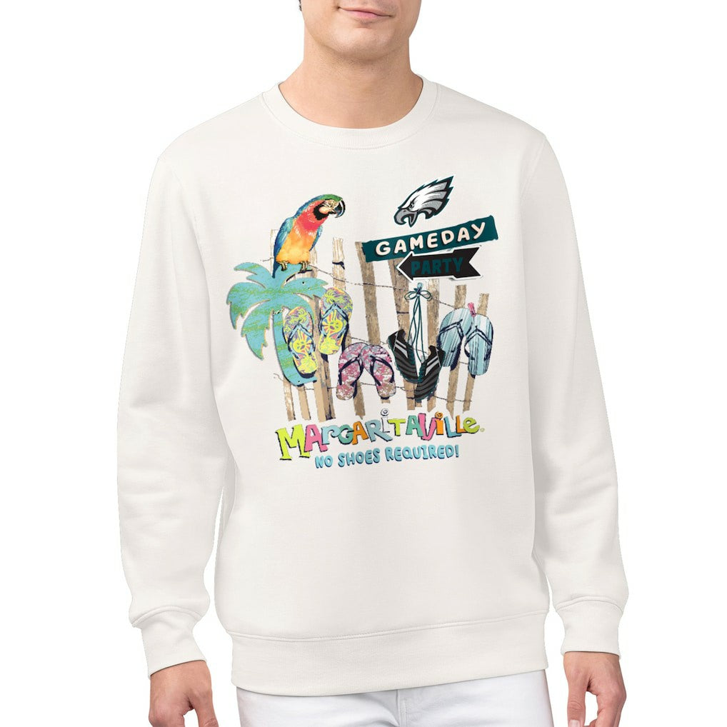 Philadelphia Eagles Margaritaville Gameday Party Fleece Sweatshirt - Cream sale