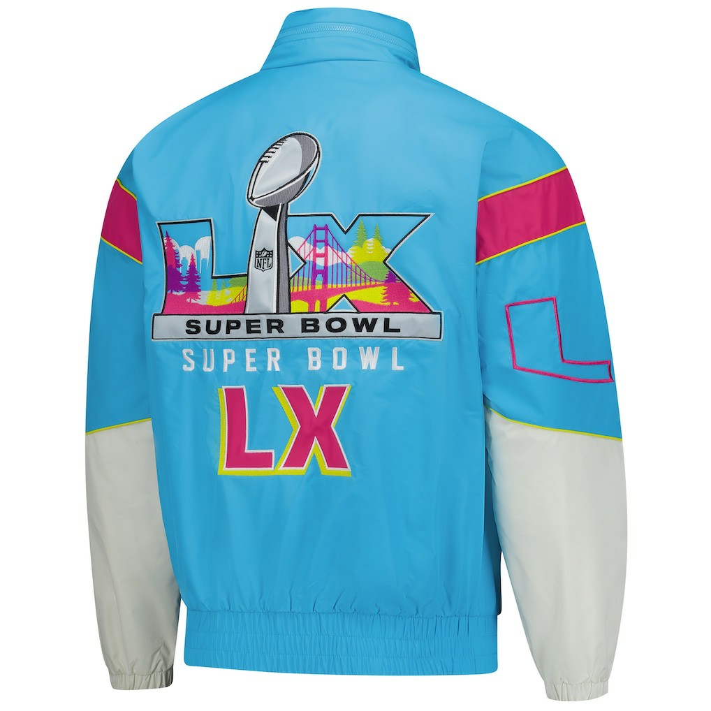 Super Bowl LX Starter The Gust Full-Zip Hooded Jacket - Light Blue outlet