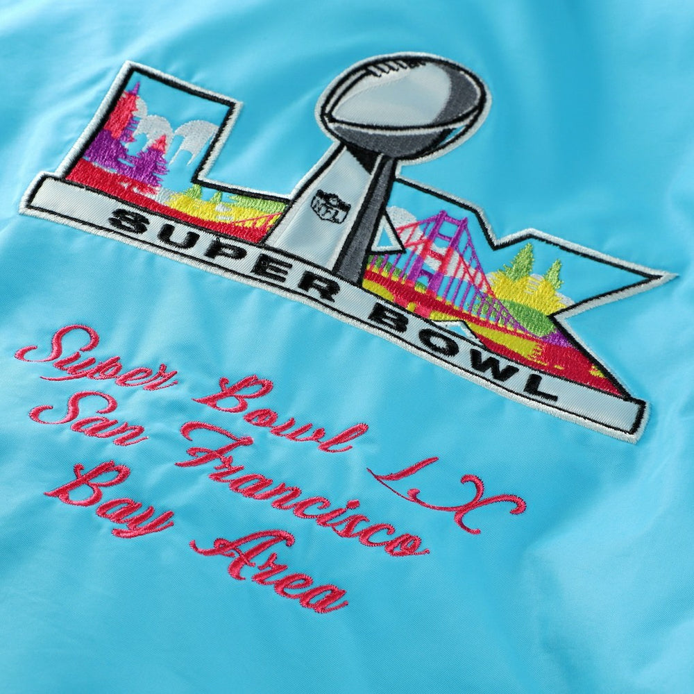 Super Bowl LX Starter The Gust Full-Zip Hooded Jacket - Light Blue outlet