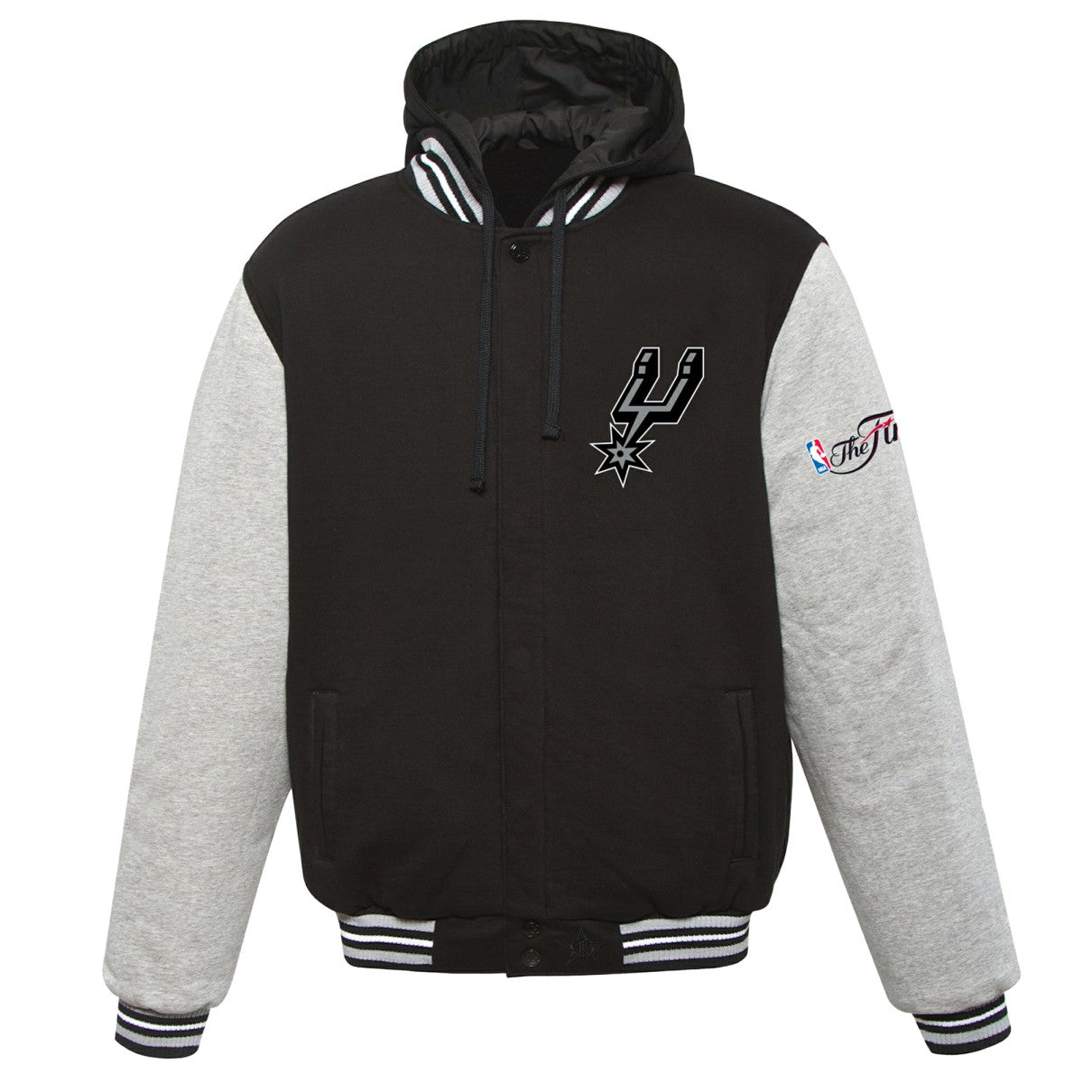 San Antonio Spurs JH Design 2014 NBA Finals Fleece Full-Zip Varsity Jacket - Black for sale