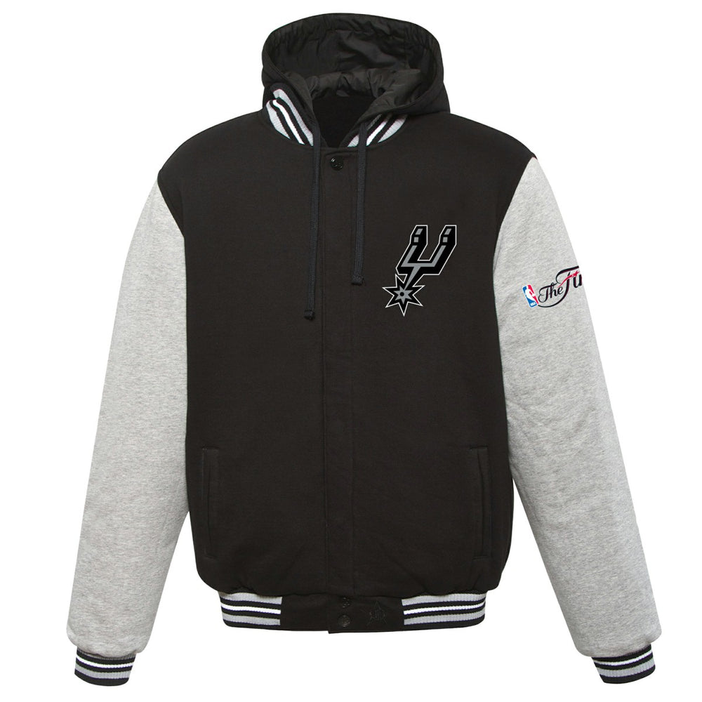 San Antonio Spurs JH Design 2014 NBA Finals Fleece Full-Zip Varsity Jacket - Black for sale