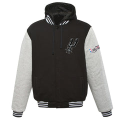 San Antonio Spurs JH Design 2014 NBA Finals Fleece Full-Zip Varsity Jacket - Black for sale