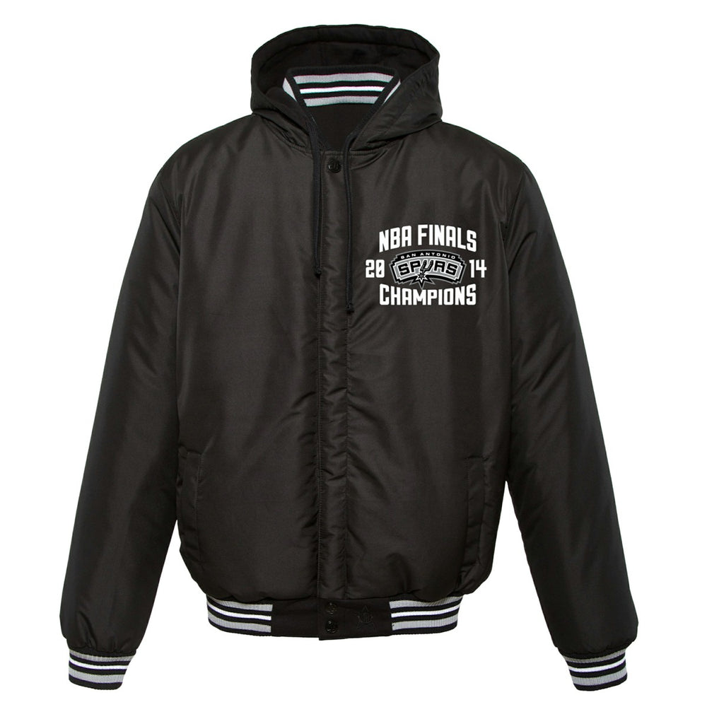 San Antonio Spurs JH Design 2014 NBA Finals Fleece Full-Zip Varsity Jacket - Black for sale