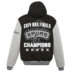 San Antonio Spurs JH Design 2014 NBA Finals Fleece Full-Zip Varsity Jacket - Black for sale
