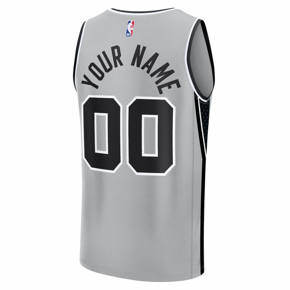 San Antonio Spurs Youth Fastbreak Custom Jersey - Statement Edition - Silver | Fanatics outlet