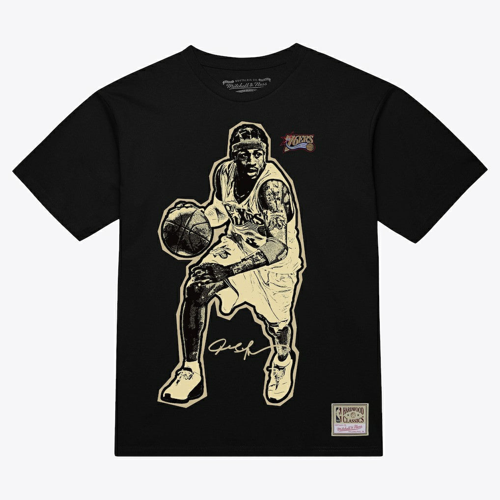 Allen Iverson Philadelphia 76ers Unisex Blockbuster Player Graphic T-Shirt - Black | Mitchell & Ness online
