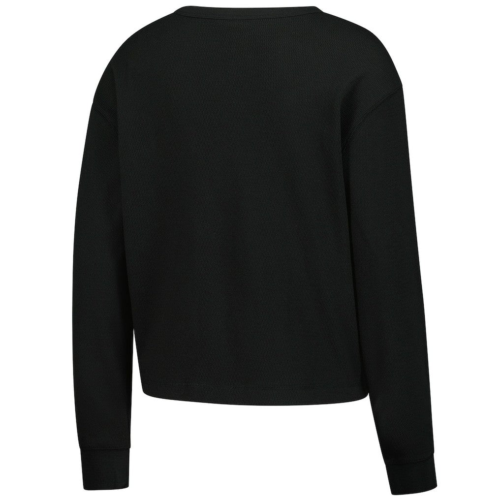 Indianapolis Colts New Era Women's Sport Night Thermal Long Sleeve Cropped T-Shirt - Black for sale