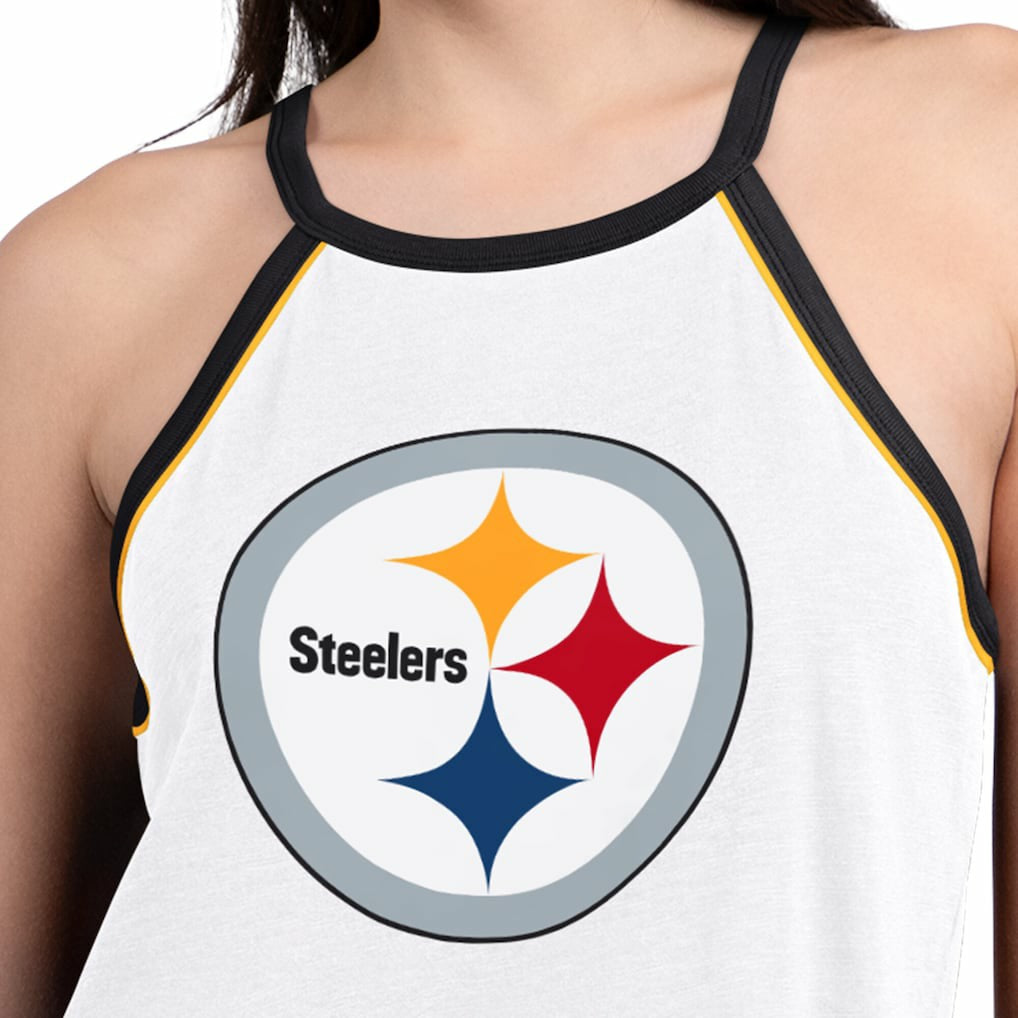 Pittsburgh Steelers G-III 4Her by Carl Banks Women's Redemption Win Slub Tank Top - White online