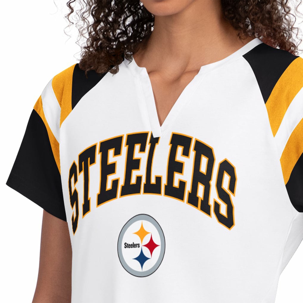 Pittsburgh Steelers Starter Women's Game On Notch Neck T-Shirt - White for sale
