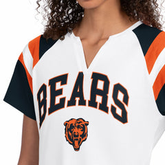 Chicago Bears Starter Women's Game On Raglan Notch Neck T-Shirt - White outlet