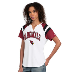 Arizona Cardinals Starter Women's Game On Notch Neck T-Shirt - White for sale