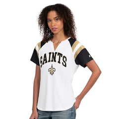 New Orleans Saints Starter Women's Game On Notch Neck T-Shirt - White sale