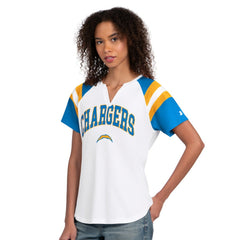 Los Angeles Chargers Starter Women's Game On Notch Neck T-Shirt - White for sale