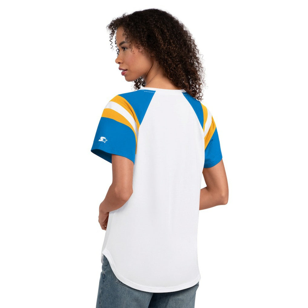 Los Angeles Chargers Starter Women's Game On Notch Neck T-Shirt - White for sale