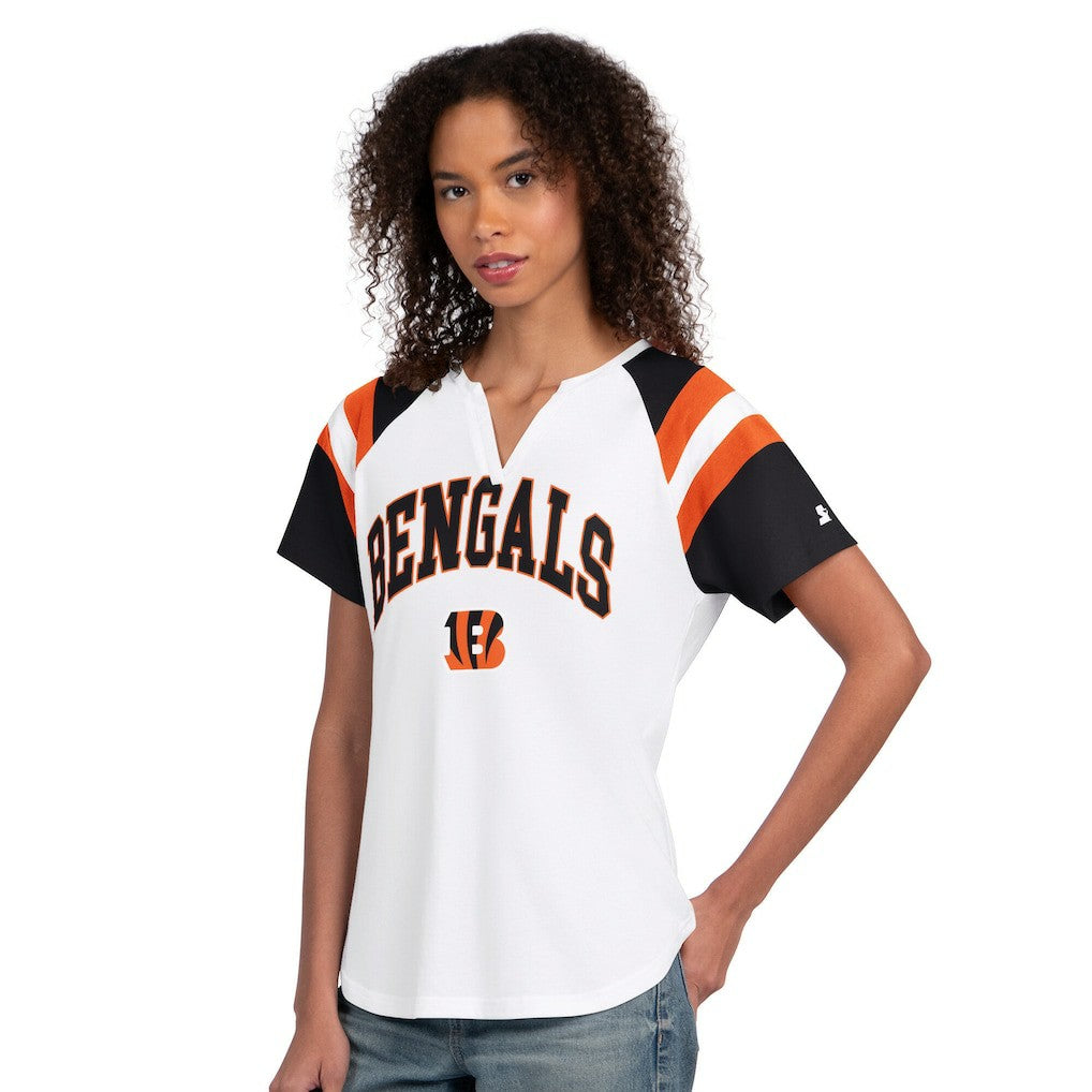 Cincinnati Bengals Starter Women's Game On Notch Neck T-Shirt - White cheap