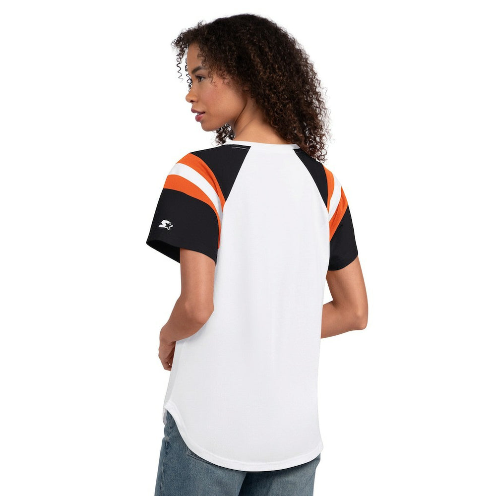 Cincinnati Bengals Starter Women's Game On Notch Neck T-Shirt - White cheap