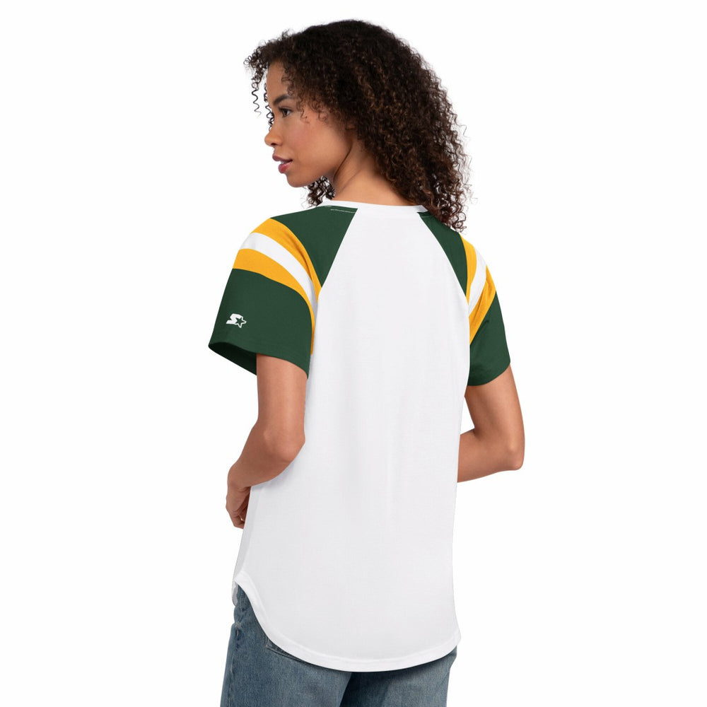 Green Bay Packers Starter Women's Game On Notch Neck T-Shirt - White online