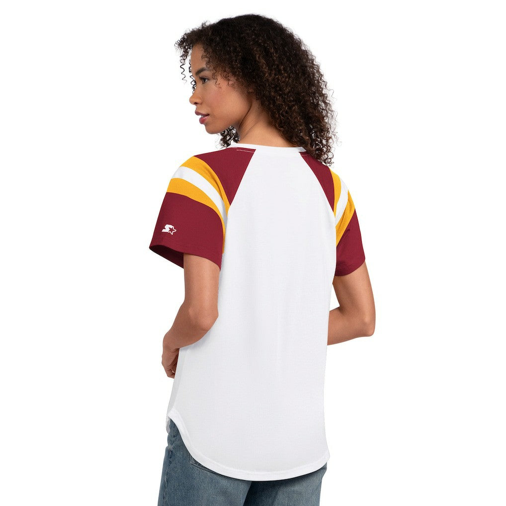 Washington Commanders Starter Women's Game On Notch Neck T-Shirt - White online