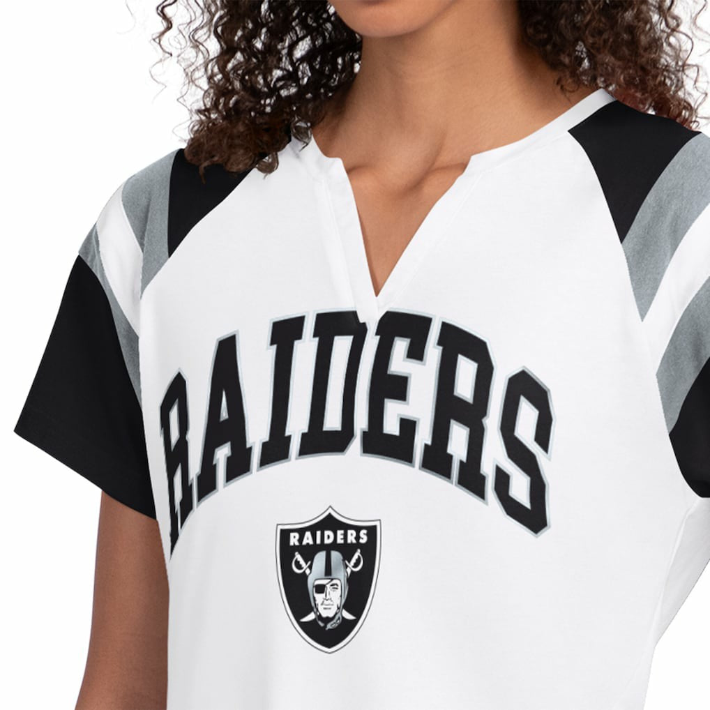 Las Vegas Raiders Starter Women's Game On Notch Neck T-Shirt - White on sale