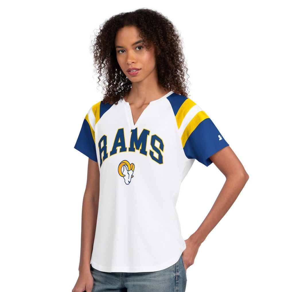 Los Angeles Rams Starter Women's Game On Notch Neck T-Shirt - White online