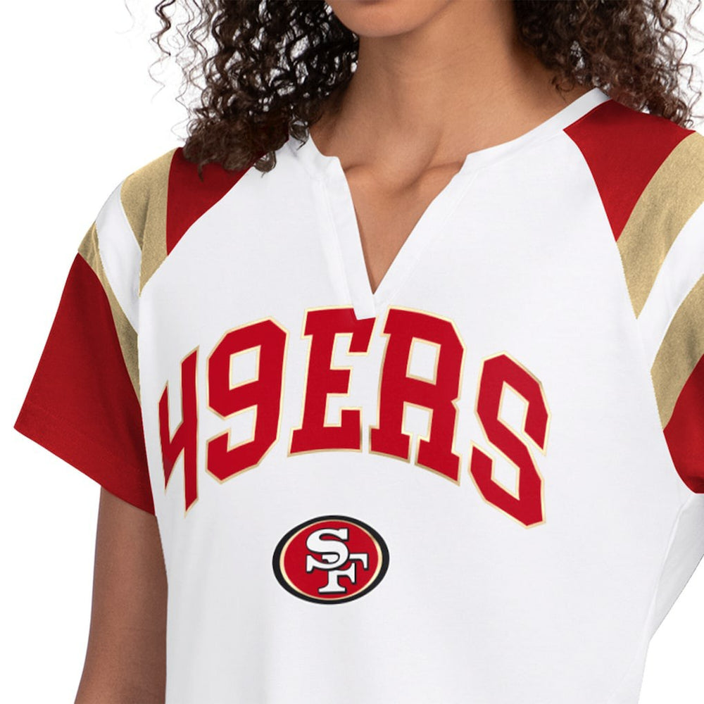 San Francisco 49ers Starter Women's Game On Notch Neck T-Shirt - White sale