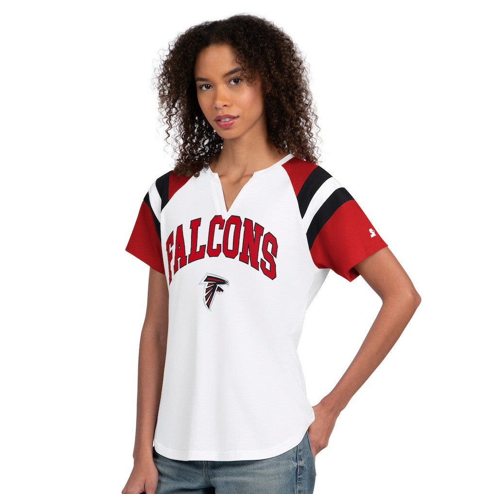 Atlanta Falcons Starter Women's Game On Notch Neck T-Shirt - White sale