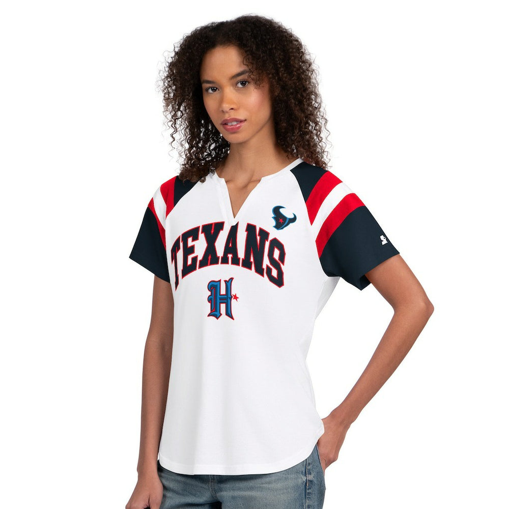 Houston Texans Starter Women's Game On Notch Neck T-Shirt - White for sale