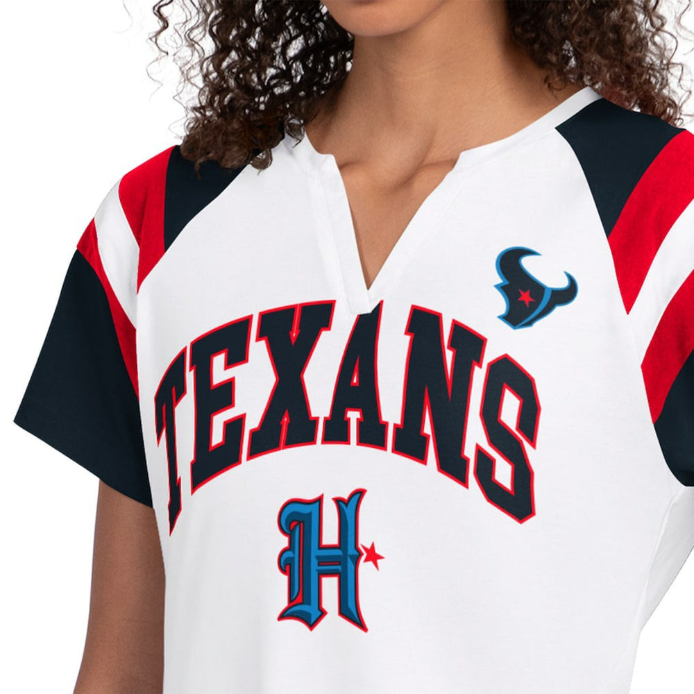 Houston Texans Starter Women's Game On Notch Neck T-Shirt - White for sale
