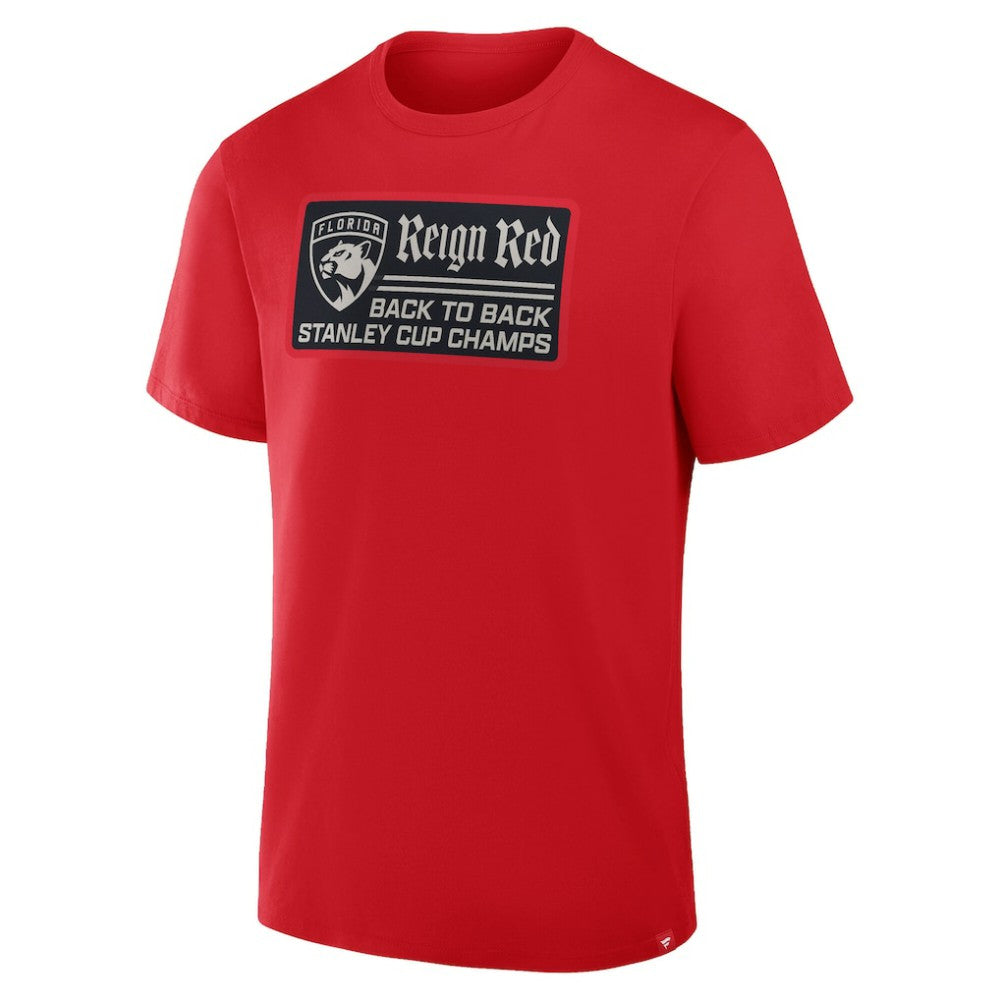 Florida Panthers Back-To-Back Stanley Cup Champions Reign Red T-Shirt Red