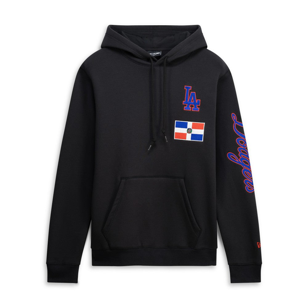 Los Angeles Dodgers Dominican Republic Country Flag Hoodie - Black | New Era