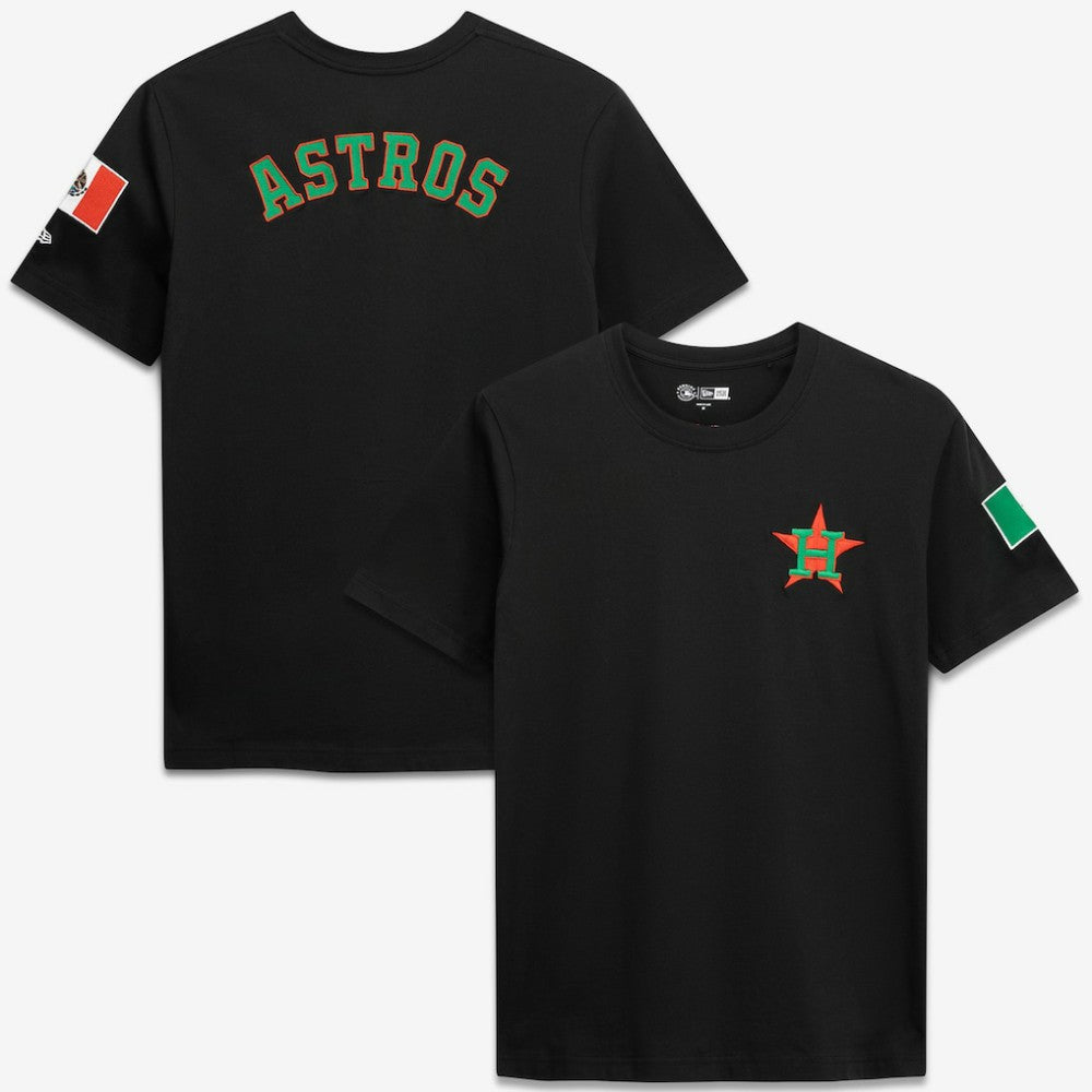 Houston Astros Mexico Country Flag T-Shirt - Black | New Era