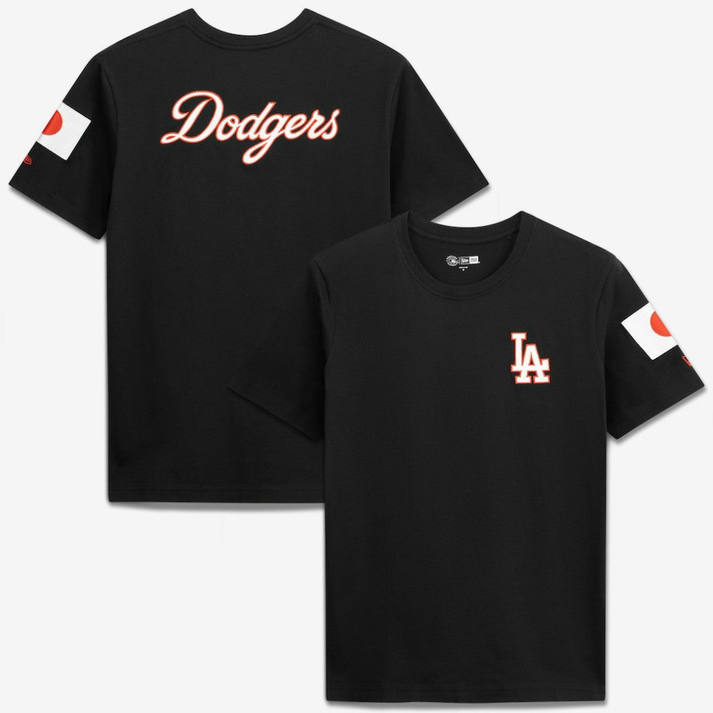 Los Angeles Dodgers Japan Country Flag T-Shirt - Black | New Era