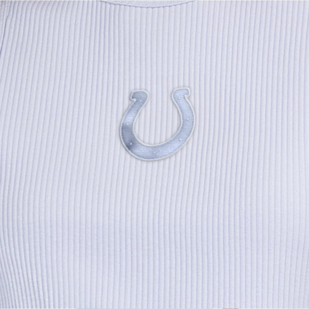 Indianapolis Colts Starter Women's Travel Pastels Cropped Tank - Pastel Blue discount