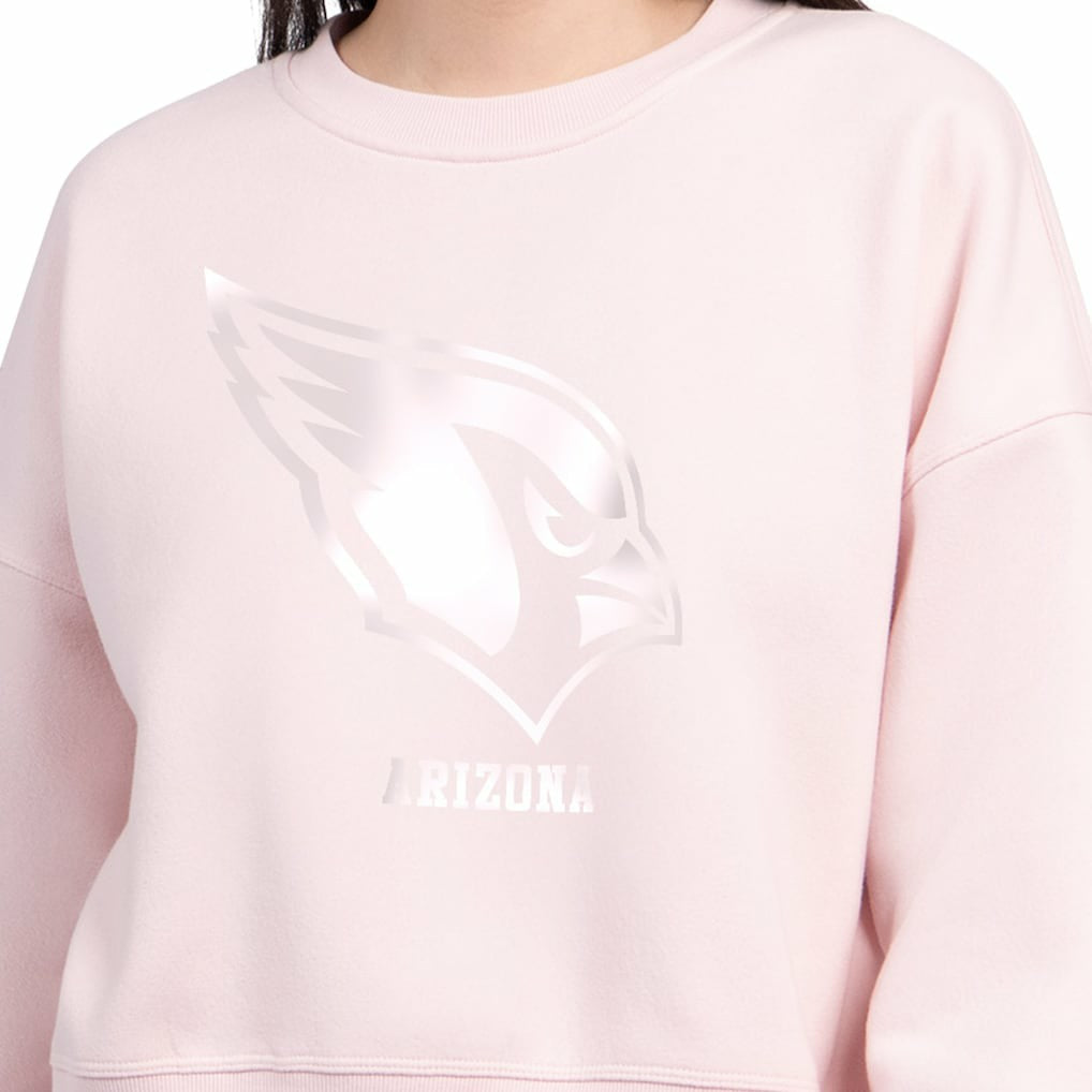 Arizona Cardinals Starter Women's Travel Pastels Boxy Fleece Sweatshirt - Light Pink cheap