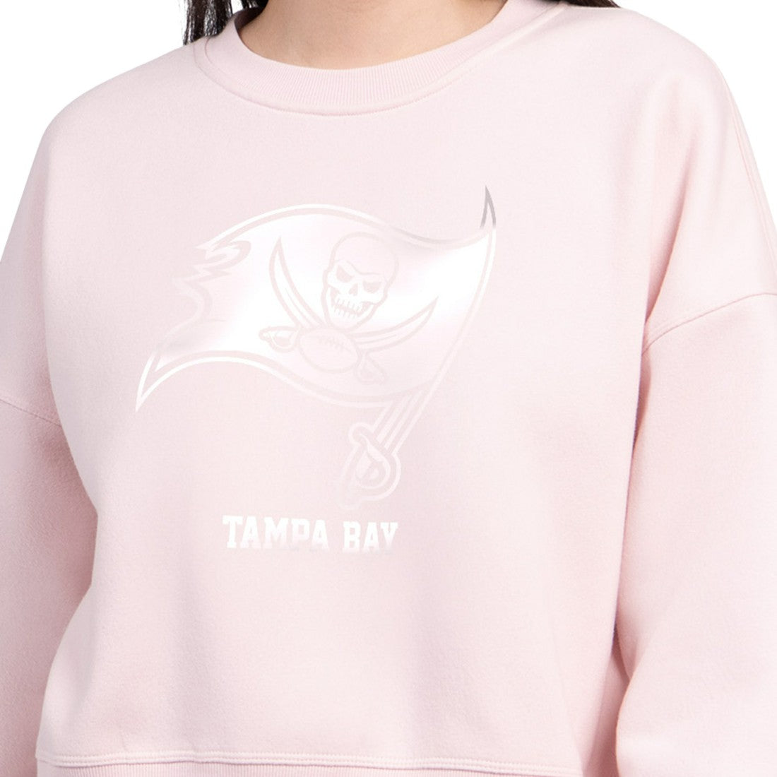Tampa Bay Buccaneers Starter Women's Travel Pastels Boxy Fleece Sweatshirt - Light Pink outlet