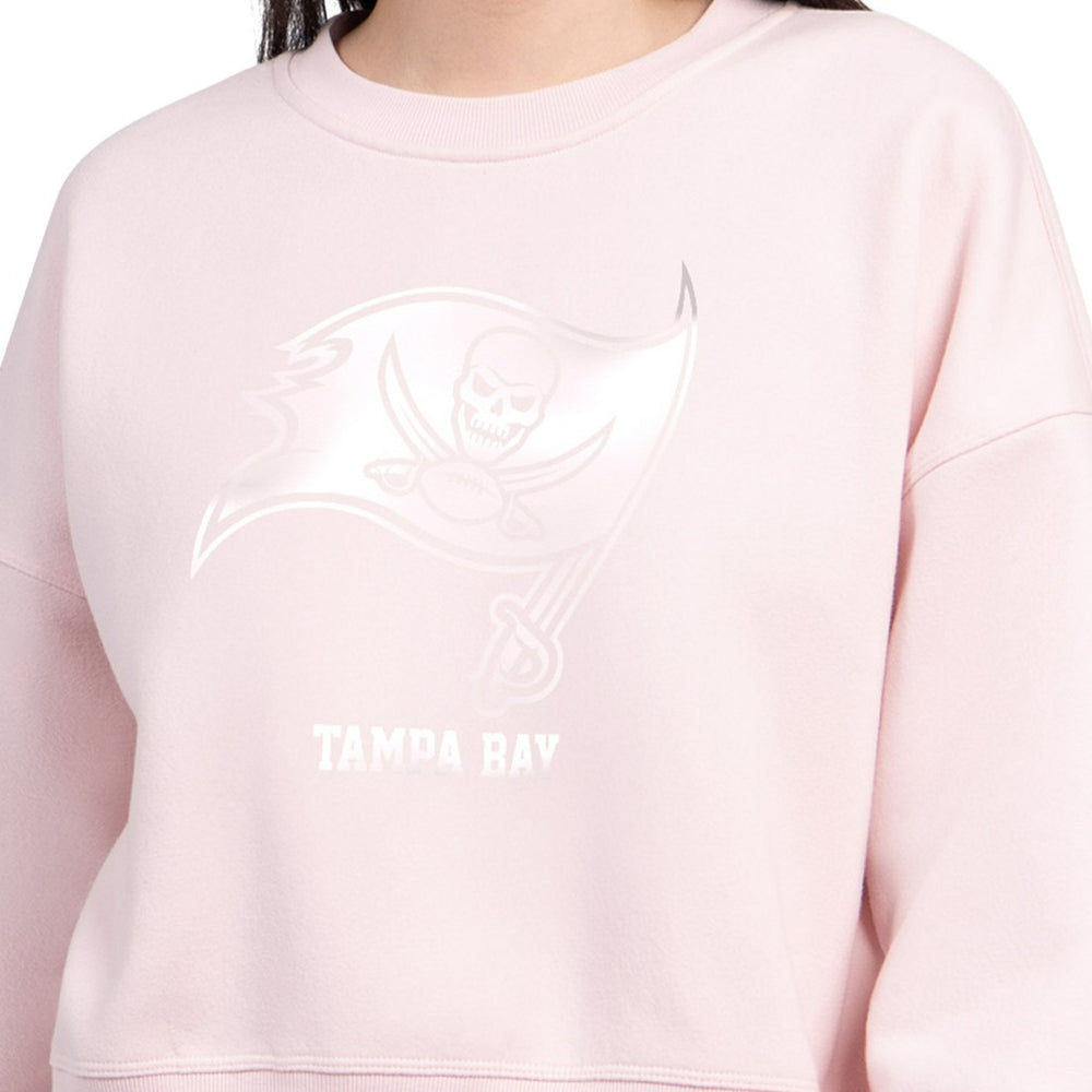 Tampa Bay Buccaneers Starter Women's Travel Pastels Boxy Fleece Sweatshirt - Light Pink outlet