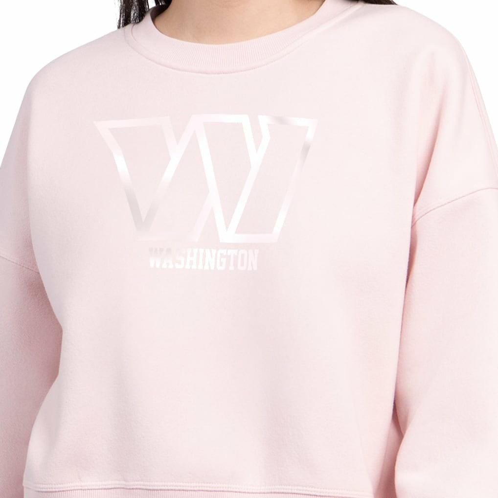 Washington Commanders Starter Women's Travel Pastels Boxy Fleece Sweatshirt - Light Pink sale