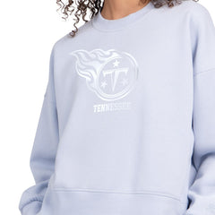 Tennessee Titans Starter Women's Travel Pastels Boxy Fleece Sweatshirt - Light Blue sale