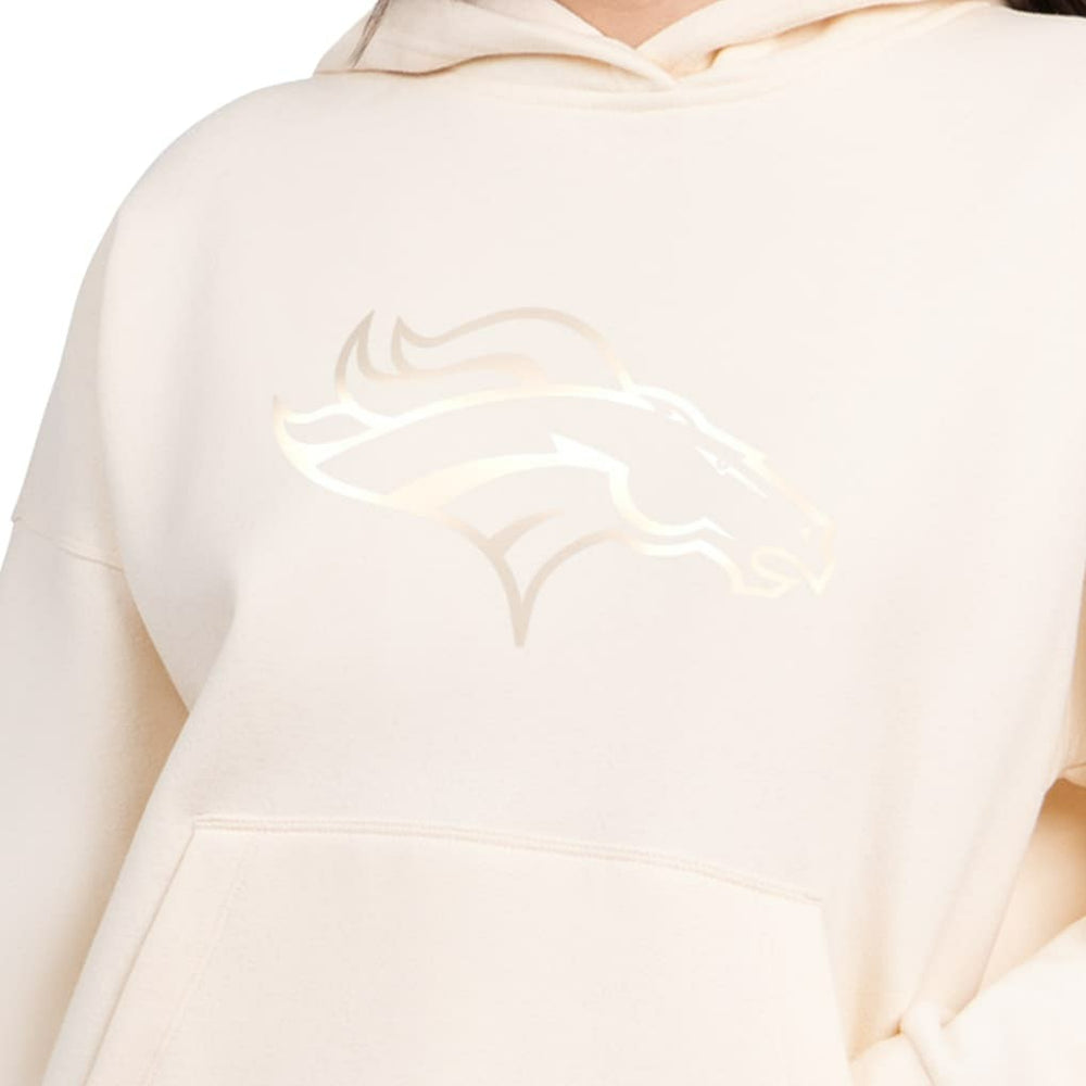 Denver Broncos Starter Women's Pastels Relaxed Travel Hoodie - Cream discount