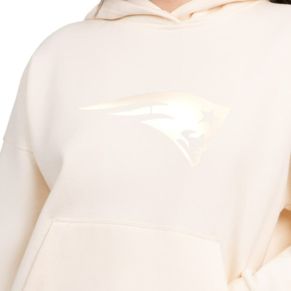 New England Patriots Starter Women's Pastel Relaxed Travel Hoodie - Cream sale