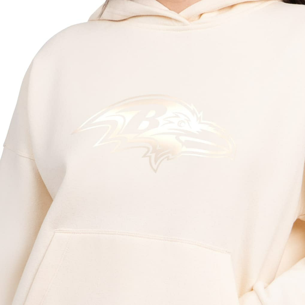 Baltimore Ravens Starter Women's Pastel Relaxed Travel Hoodie - Cream discount